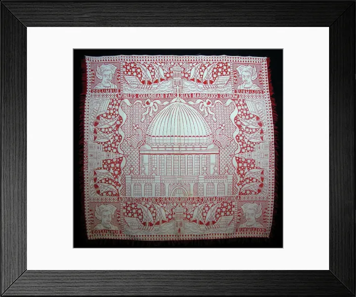 Framed Print : Coverlet, United States, 1892 / 93. Creator: Unknown Framed Print : Coverlet, United States, 1892 / 93. Creator: Unknown