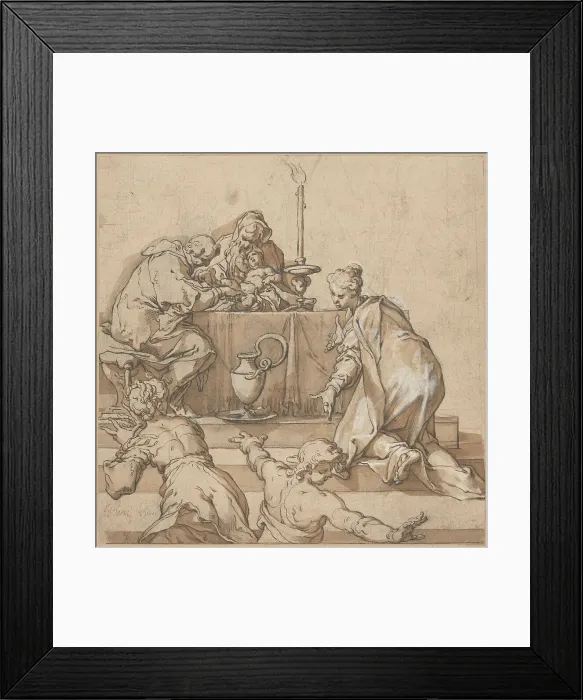 Framed Print : The Circumcision, 1601. Creator: Abraham Bloemaert