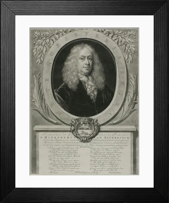 Framed Print : Portrait of D. Hieronymous van Beverningk, n.d. Creator: Abraham Blooteling Framed Print : Portrait of D. Hieronymous van Beverningk, n.d. Creator: Abraham Blooteling
