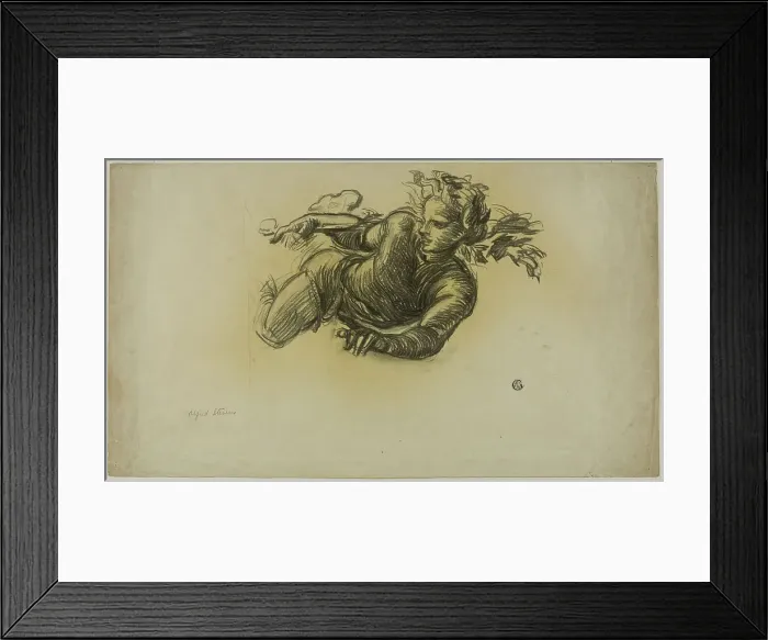Framed Print : Flying Figure, 1837 / 75. Creator: Alfred George Stevens Framed Print : Flying Figure, 1837 / 75. Creator: Alfred George Stevens