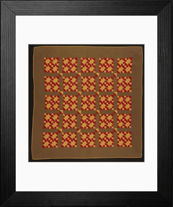 Framed Print : Bedcover (Jacobs Ladder quilt), United States, 19th century. Creator: Unknown Framed Print : Bedcover (Jacobs Ladder quilt), United States, 19th century. Creator: Unknown