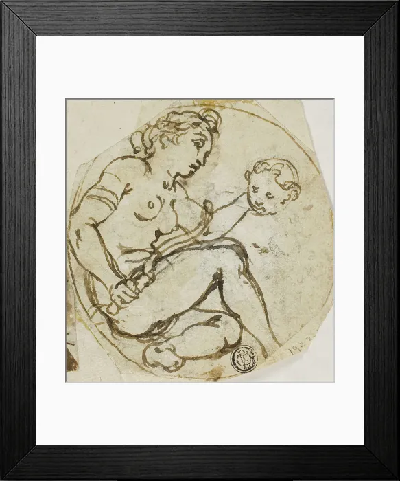 Framed Print : Venus and Cupid, n.d. Creator: Andrea Lilio Framed Print : Venus and Cupid, n.d. Creator: Andrea Lilio