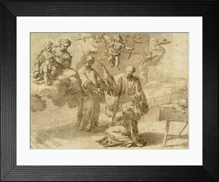 Framed Print : Vision of Saint Catherine of Siena, n.d. Creator: Alessandro Turchi Framed Print : Vision of Saint Catherine of Siena, n.d. Creator: Alessandro Turchi