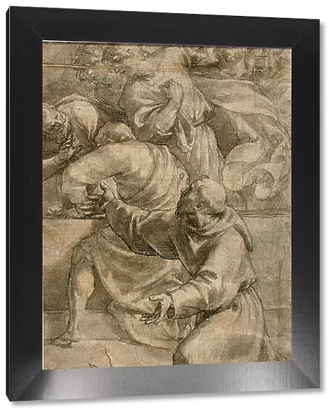 Fragment of an Assumption (?) Scene: Apostles, with Saint Francis of Assisi in the... 1614 / 15. Creator: Alessandro Turchi