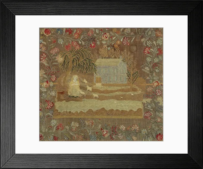 Framed Print : Sampler, United States, 1820s. Creator: Unknown Framed Print : Sampler, United States, 1820s. Creator: Unknown