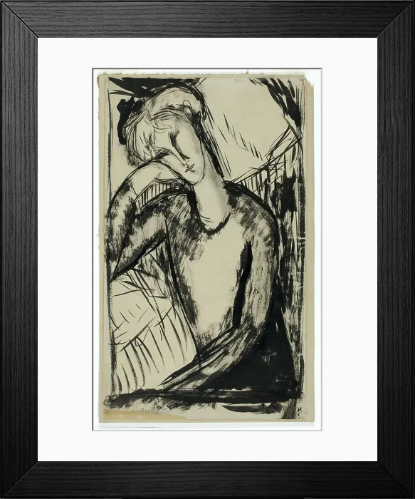 Framed Print : Portrait of a Young Woman, n.d. Creator: Amadeo Modigliani Framed Print : Portrait of a Young Woman, n.d. Creator: Amadeo Modigliani