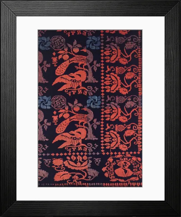 Framed Print : Coverlet, Ohio, 1840 / 45. Creator: Unknown Framed Print : Coverlet, Ohio, 1840 / 45. Creator: Unknown