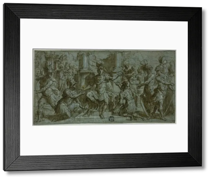 Framed Print : Mars (or Alexander?) Distributing the Victor's Wreaths, 1560 / 65. Creator: Andrea Semino Framed Print : Mars (or Alexander?) Distributing the Victor's Wreaths, 1560 / 65. Creator: Andrea Semino