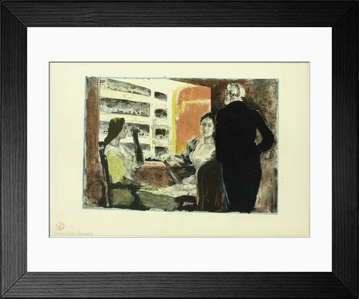 Framed Print : During Intermission, published 1894. Creator: Alexandre Lunois Framed Print : During Intermission, published 1894. Creator: Alexandre Lunois