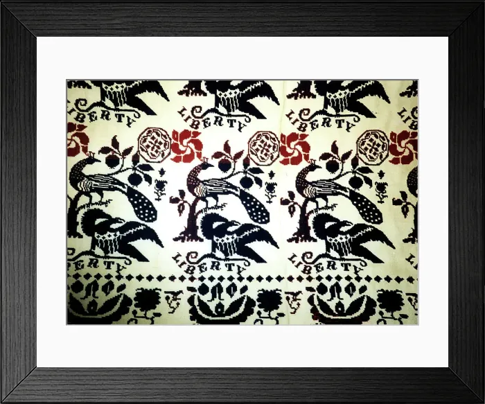 Framed Print : Coverlet, Ohio, 1840-45. Creator: Unknown Framed Print : Coverlet, Ohio, 1840-45. Creator: Unknown