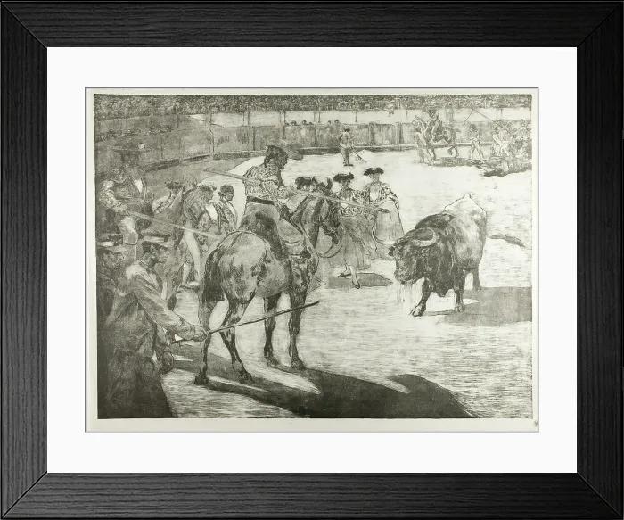 Framed Print : Bull-Fight, 1897. Creator: Alexandre Lunois Framed Print : Bull-Fight, 1897. Creator: Alexandre Lunois