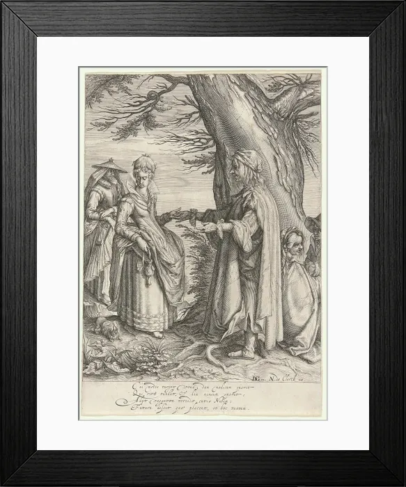 Framed Print : Fortune-Teller, c. 1608. Creator: Andries Stock Framed Print : Fortune-Teller, c. 1608. Creator: Andries Stock