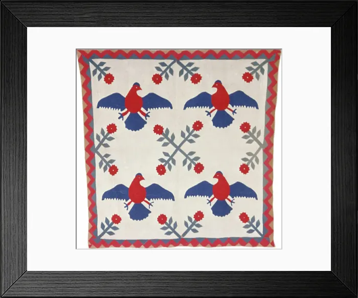 Framed Print : Bedcover, United States, 1850 / 1900. Creator: Unknown Framed Print : Bedcover, United States, 1850 / 1900. Creator: Unknown