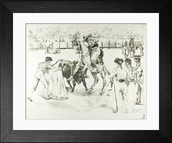 Framed Print : Bull-Fight, 1897. Creator: Alexandre Lunois Framed Print : Bull-Fight, 1897. Creator: Alexandre Lunois