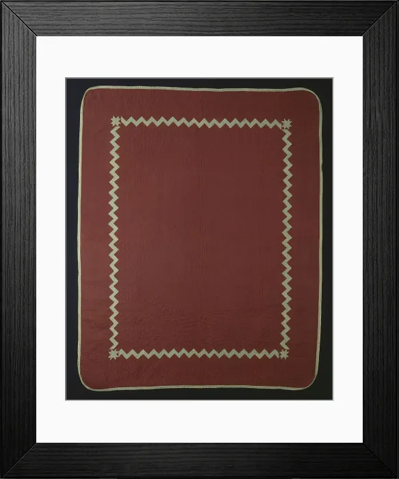 Framed Print : Bedcover (Amish Plain Quilt), Ohio, c. 1890. Creator: Unknown Framed Print : Bedcover (Amish Plain Quilt), Ohio, c. 1890. Creator: Unknown