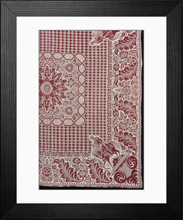Framed Print : Coverlet, United States, 1870 / 76. Creator: Unknown Framed Print : Coverlet, United States, 1870 / 76. Creator: Unknown