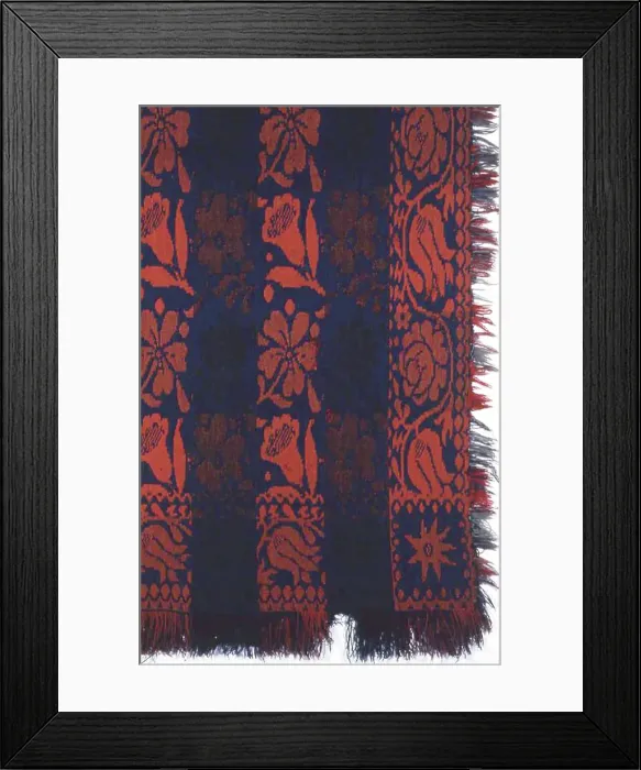 Framed Print : Coverlet, United States, 1850 / 1900. Creator: Unknown Framed Print : Coverlet, United States, 1850 / 1900. Creator: Unknown