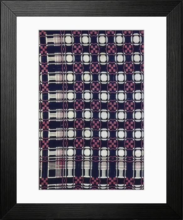 Framed Print : Coverlet, Virginia, c. 1825. Creator: Unknown Framed Print : Coverlet, Virginia, c. 1825. Creator: Unknown