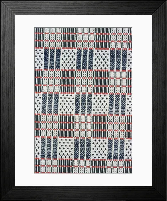 Framed Print : Coverlet, Bucks County, 1825 / 35. Creator: Unknown Framed Print : Coverlet, Bucks County, 1825 / 35. Creator: Unknown