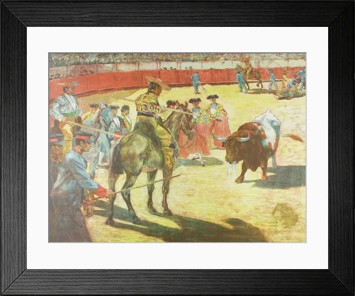 Framed Print : Bull-Fight, 1897. Creator: Alexandre Lunois Framed Print : Bull-Fight, 1897. Creator: Alexandre Lunois