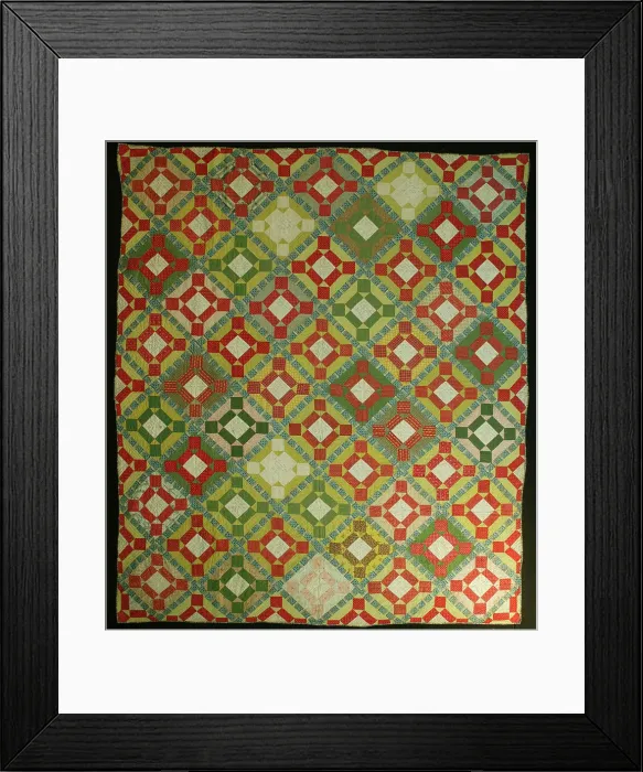 Framed Print : Bedcover ('Album Patch or Signature Quilt), United States, 1847 / 48. Creator: Unknown. Bedcover ('Album Patch or Signature Quilt), United States, 1847 / 48. Creator: Unknown Framed Print : Bedcover ('Album Patch or Signature Quilt), United States, 1847 / 48. Creator: Unknown. Bedcover ('Album Patch or Signature Quilt), United States, 1847 / 48. Creator: Unknown