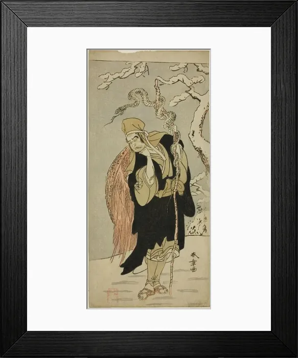 Framed Print : The Actor Ichimura Uzaemon IX as Aza-maru in the Play Yui Kanoko Date-zome Soga... c. 1774. Creator: Shunsho Framed Print : The Actor Ichimura Uzaemon IX as Aza-maru in the Play Yui Kanoko Date-zome Soga... c. 1774. Creator: Shunsho