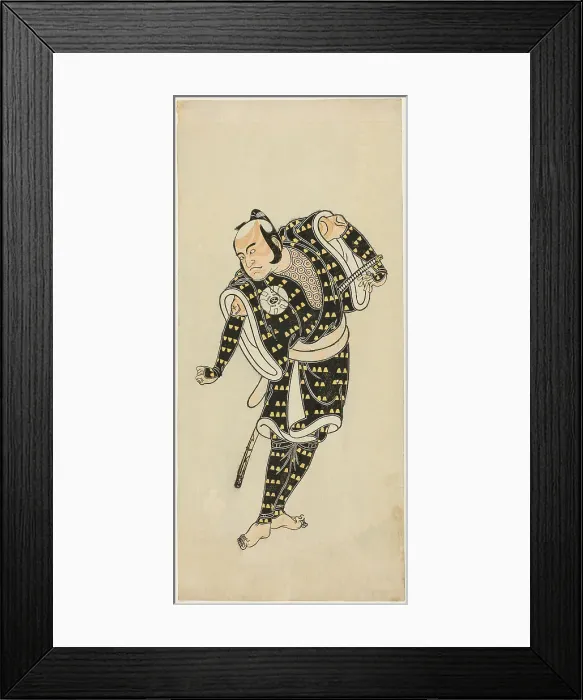 Framed Print : The actor Bando Matataro IV as Gempachibyoe in the play Mutsu no Hana Ume no... c. 1769. Creator: Shunsho. The actor Bando Matataro IV as Gempachibyoe in the play Mutsu no Hana Ume no... c. 1769. Creator: Shunsho Framed Print : The actor Bando Matataro IV as Gempachibyoe in the play Mutsu no Hana Ume no... c. 1769. Creator: Shunsho. The actor Bando Matataro IV as Gempachibyoe in the play Mutsu no Hana Ume no... c. 1769. Creator: Shunsho