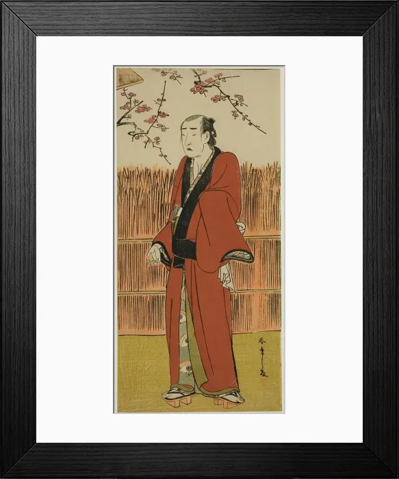 Framed Print : The Actor Onoe Matsusuke I as Baramon no Kichi in the Play Hatsumombi Kuruwa Soga... c. 1780. Creator: Shunsho Framed Print : The Actor Onoe Matsusuke I as Baramon no Kichi in the Play Hatsumombi Kuruwa Soga... c. 1780. Creator: Shunsho