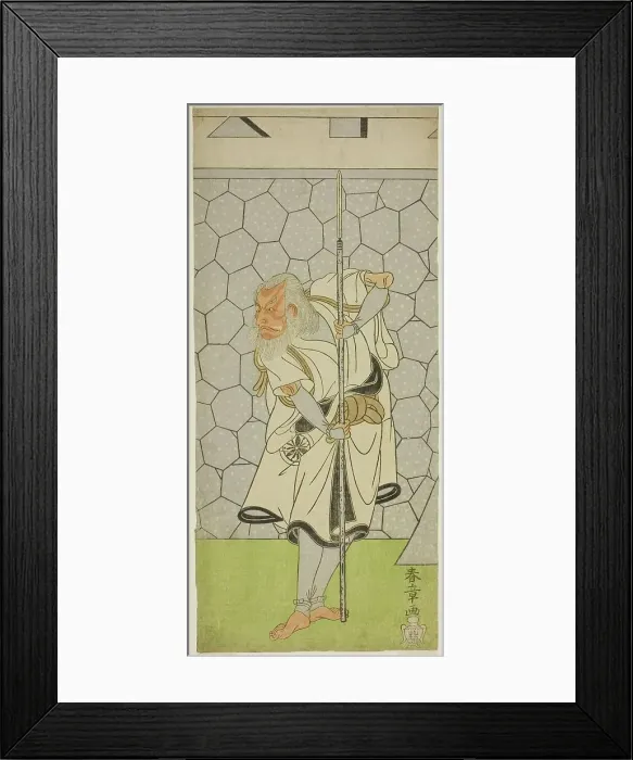 Framed Print : The Actor Matsumoto Koshiro III as Kikuchi Hyogo Narikage in the Play Katakiuchi Chuko... c. 1770. Creator: Shunsho Framed Print : The Actor Matsumoto Koshiro III as Kikuchi Hyogo Narikage in the Play Katakiuchi Chuko... c. 1770. Creator: Shunsho