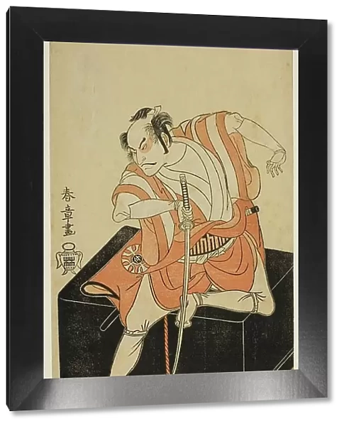 The Actor Nakamura Nakazo I as Izu no Jiro Disguised as Kemmaku no Sabu in the Play... c. 1769. Creator: Shunsho