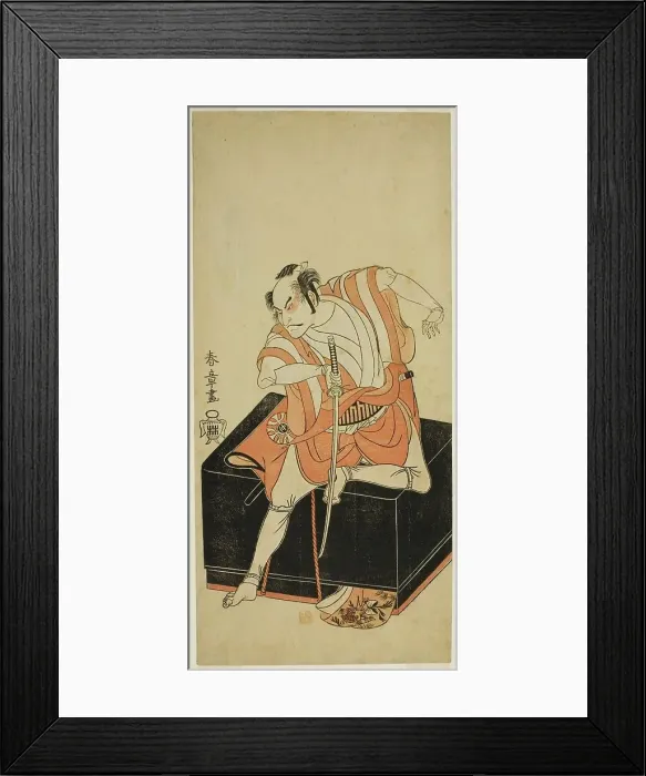 Framed Print : The Actor Nakamura Nakazo I as Izu no Jiro Disguised as Kemmaku no Sabu in the Play... c. 1769. Creator: Shunsho Framed Print : The Actor Nakamura Nakazo I as Izu no Jiro Disguised as Kemmaku no Sabu in the Play... c. 1769. Creator: Shunsho