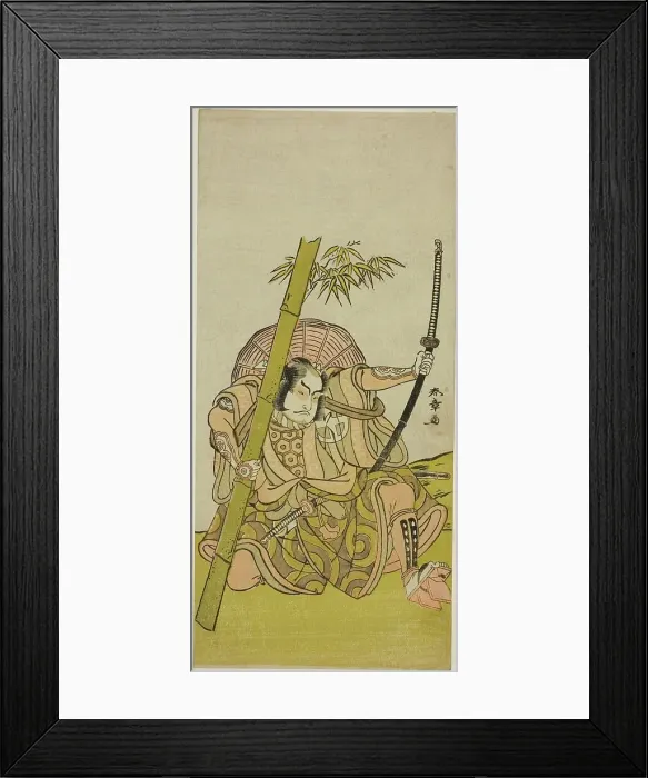 Framed Print : The Actor Otani Hiroji III as the Guard Kuriu Zaemon Yorikata in the Play Azuma no Mori... c. 1779. Creator: Shunsho Framed Print : The Actor Otani Hiroji III as the Guard Kuriu Zaemon Yorikata in the Play Azuma no Mori... c. 1779. Creator: Shunsho