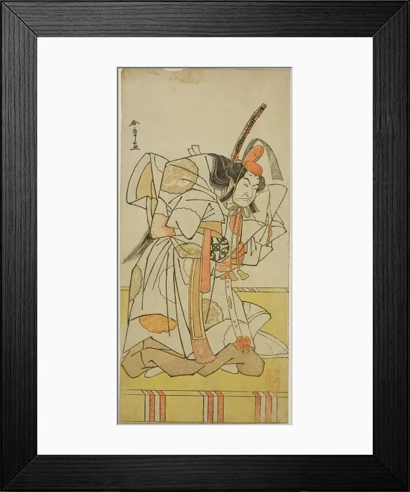 Framed Print : The Actor Nakamura Nakazo I as Prince Takahiro in the Play Date Nishiki Tsui no Yumitori... c.1778. Creator: Shunsho Framed Print : The Actor Nakamura Nakazo I as Prince Takahiro in the Play Date Nishiki Tsui no Yumitori... c.1778. Creator: Shunsho
