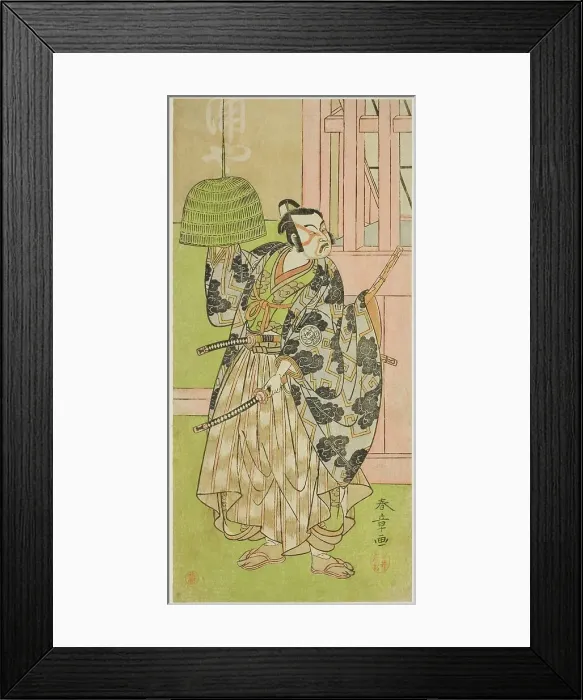 Framed Print : The Actor Ichimura Uzaemon IX as Fuwa Banzaemon in the Play Keisei Nagoya Obi...c. 1771. Creator: Shunsho Framed Print : The Actor Ichimura Uzaemon IX as Fuwa Banzaemon in the Play Keisei Nagoya Obi...c. 1771. Creator: Shunsho