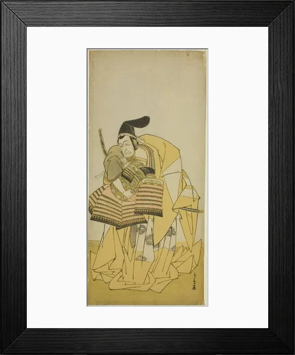 Framed Print : The Actor Ichikawa Ebizo III as Kudo Saemon Suketsune in the Play Kamuri Kotoba Soga... c. 1776. Creator: Shunsho Framed Print : The Actor Ichikawa Ebizo III as Kudo Saemon Suketsune in the Play Kamuri Kotoba Soga... c. 1776. Creator: Shunsho