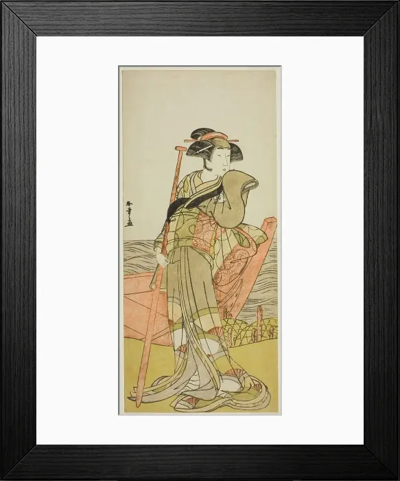 Framed Print : The Actor Onoe Matsusuke I as Akoya in the Play Edo Meisho Midori Soga, Performed... Japan, c.1779. Creator: Shunsho Framed Print : The Actor Onoe Matsusuke I as Akoya in the Play Edo Meisho Midori Soga, Performed... Japan, c.1779. Creator: Shunsho