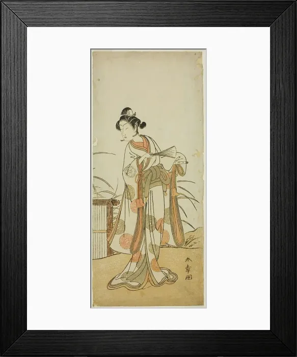 Framed Print : The Actor Segawa Kikunojo III as Aigo no Waka in the Play Chigo Sakura Jusan Kane... c. 1774. Creator: Shunsho