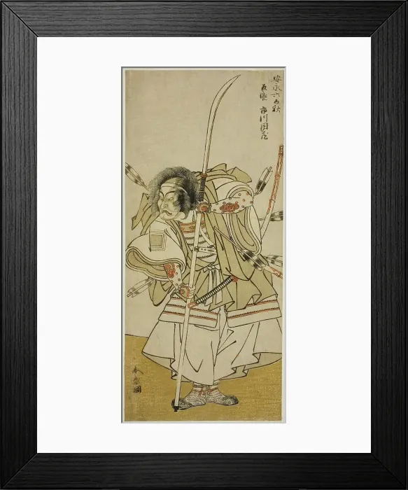 Framed Print : The Actor Ichikawa Danzo IV as Taira no Tomomori in the Play Yoshitsune Sembon-zakura... c. 1777. Creator: Shunsho