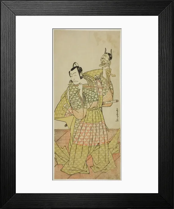 Framed Print : The Actor Ichikawa Danjuro V as Kudo Suketsune in the Play Kaido Ichi Yawaragi Soga... c. 1778. Creator: Shunsho Framed Print : The Actor Ichikawa Danjuro V as Kudo Suketsune in the Play Kaido Ichi Yawaragi Soga... c. 1778. Creator: Shunsho
