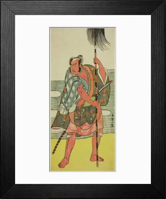 Framed Print : The Actor Ichimura Uzaemon IX as the Yakko Matahei in the Play Mukashi Otoko Yuki... c. 1781. Creator: Shunsho Framed Print : The Actor Ichimura Uzaemon IX as the Yakko Matahei in the Play Mukashi Otoko Yuki... c. 1781. Creator: Shunsho