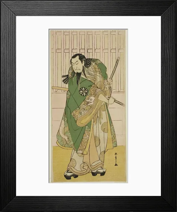 Framed Print : The Actor Nakamura Nakazo I as Hige no Ikyu in the Play Nanakusa Yosooi Soga, Performed... c. 1782. Creator: Shunsho Framed Print : The Actor Nakamura Nakazo I as Hige no Ikyu in the Play Nanakusa Yosooi Soga, Performed... c. 1782. Creator: Shunsho