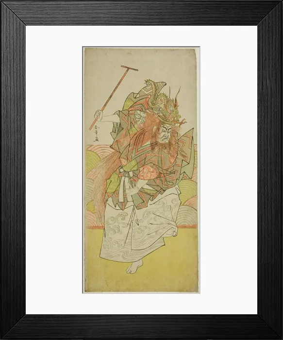 Framed Print : The Actor Ichimura Uzaemon IX as an Incarnation of the Dragon King in the Play Saki... c. 1778. Creator: Shunsho Framed Print : The Actor Ichimura Uzaemon IX as an Incarnation of the Dragon King in the Play Saki... c. 1778. Creator: Shunsho