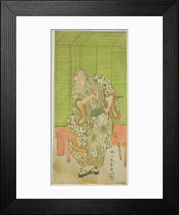 Framed Print : The Actor Nakamura Nakazo I as Hige no Ikyu in the Play Sakai-cho Soga Nendaiki... c. 1771. Creator: Shunsho Framed Print : The Actor Nakamura Nakazo I as Hige no Ikyu in the Play Sakai-cho Soga Nendaiki... c. 1771. Creator: Shunsho