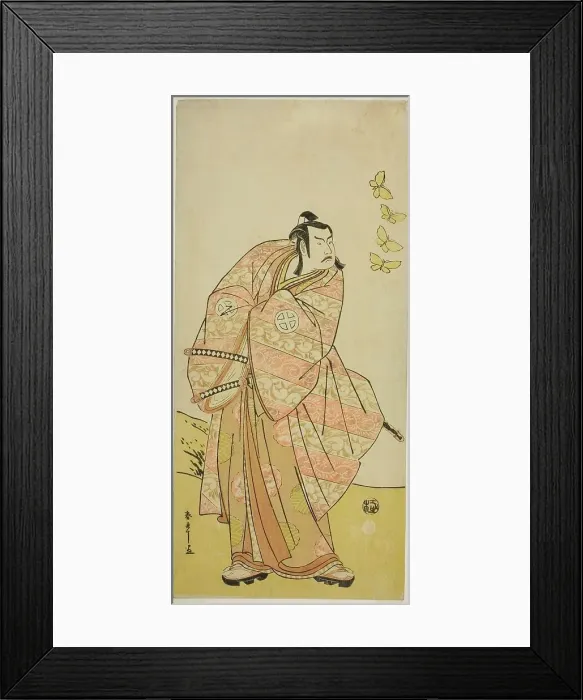 Framed Print : The Actor Otani Hiroji III as Makino Arataro Tokizumi in the Play Hana no O-Edo Masakado... c.1789. Creator: Shunsho Framed Print : The Actor Otani Hiroji III as Makino Arataro Tokizumi in the Play Hana no O-Edo Masakado... c.1789. Creator: Shunsho