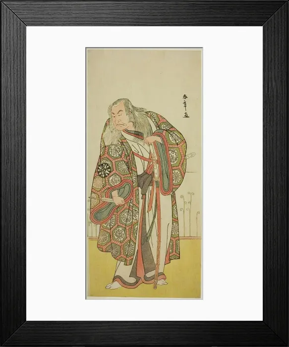 Framed Print : The Actor Nakamura Nakazo I as the Sword Master Takuma Genryu (?) in the Play Edo no... c. 1789. Creator: Shunsho Framed Print : The Actor Nakamura Nakazo I as the Sword Master Takuma Genryu (?) in the Play Edo no... c. 1789. Creator: Shunsho