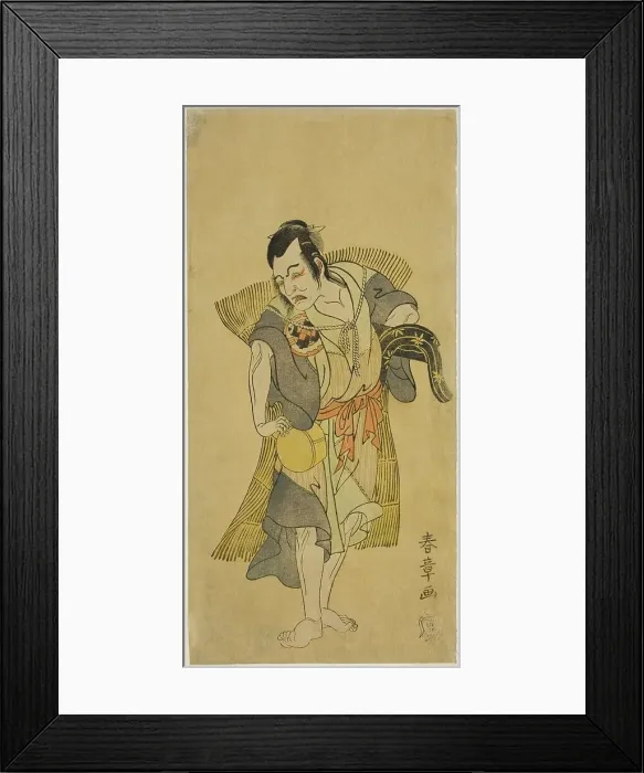 Framed Print : The Actor Nakamura Utaemon I as Kudo Suketsune Disguised as a Beggar in the Play... c. 1769. Creator: Shunsho Framed Print : The Actor Nakamura Utaemon I as Kudo Suketsune Disguised as a Beggar in the Play... c. 1769. Creator: Shunsho