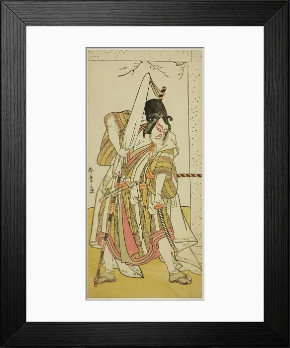 Framed Print : The Actor Ichikawa Ebizo III as Matsuo-maru in the Play Sugawara Denju Tenarai Kagami... c. 1776. Creator: Shunsho Framed Print : The Actor Ichikawa Ebizo III as Matsuo-maru in the Play Sugawara Denju Tenarai Kagami... c. 1776. Creator: Shunsho
