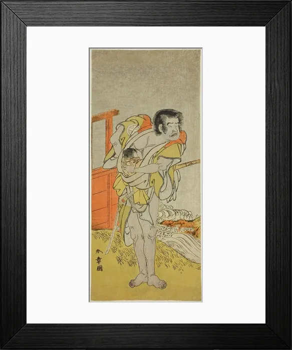 Framed Print : The Actor Otani Tomoemon I as Kasahari Hokkyo in the Play Kazoe Uta Ta Ue Soga... c. 1776. Creator: Shunsho Framed Print : The Actor Otani Tomoemon I as Kasahari Hokkyo in the Play Kazoe Uta Ta Ue Soga... c. 1776. Creator: Shunsho