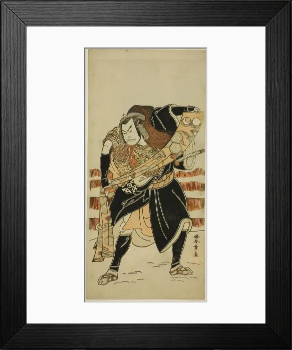 Framed Print : The Actor Nakamura Nakazo I as Abe no Sadato (?) in the Play Date Nishiki Tsui no Yumitori... c1778 Creator: Shunsho Framed Print : The Actor Nakamura Nakazo I as Abe no Sadato (?) in the Play Date Nishiki Tsui no Yumitori... c1778 Creator: Shunsho