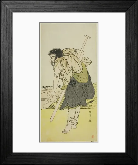 Framed Print : The Actor Nakamura Nakazo I as the Renegade Monk Dainichibo in the Play Edo Meisho... c. 1779. Creator: Shunsho Framed Print : The Actor Nakamura Nakazo I as the Renegade Monk Dainichibo in the Play Edo Meisho... c. 1779. Creator: Shunsho